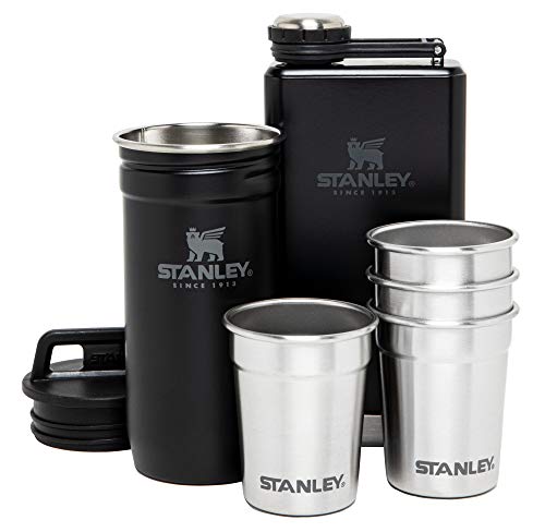 Stanley Stainless Steel Shot Glass And Flask Gift Set