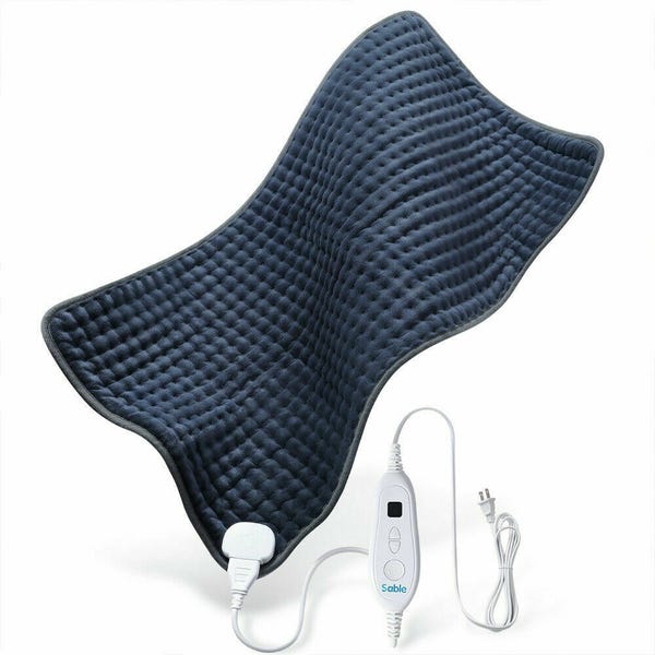 Sable Electric Heating Pad for Back Pain Relief 33" X 17" 
