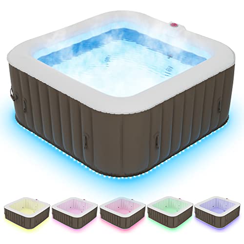 DiDuGo Outdoor Inflatable Hot Tub with 100 Air Jets