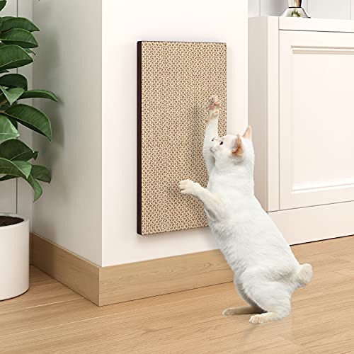 Way Basics Premium Eco-Friendly Wall Mount Scratch Pad Cat Scratcher