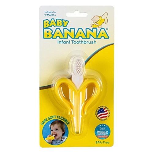  Yellow Banana Infant Toothbrush