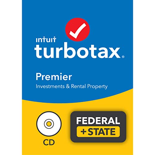 TurboTax Premier 2021 Tax Software, Federal and State Tax Return with Federal E-file [Amazon Exclusive] [PC/Mac Disc]