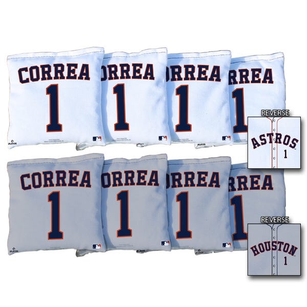 Carlos Correa Houston Astros 8-Piece Regulation All Weather Cornhole Bag Set