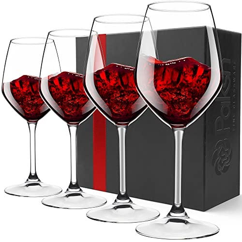 Paksh Novelty Italian Red Wine Glasses - 18 Ounce - Set of 4