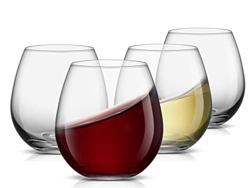 JoyJolt Spirits Stemless Wine Glasses 