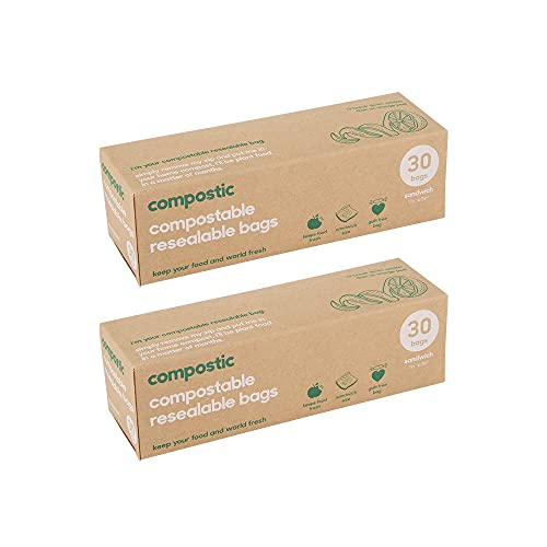 Compostic Home Compostable Resealable Sandwich Bags