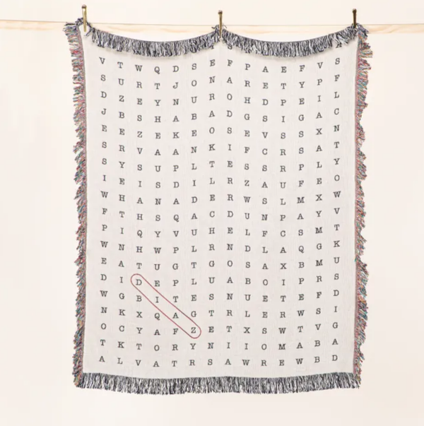 Personalized Word Search Throw Blanket