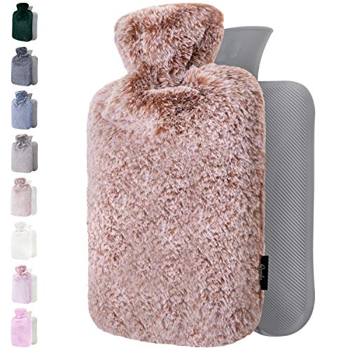 Hot Water Bottle with Soft Premium Cover