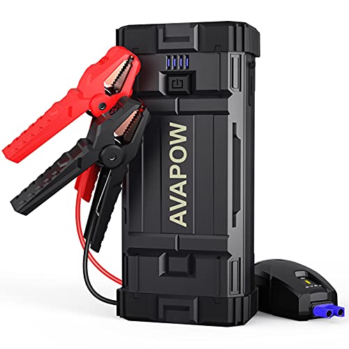 AVAPOW Car Battery Portable Jump Starter, Auto Battery Booster with Smart Safety Cable,USB Fast Charging,Type-c