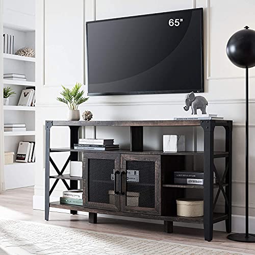 OKD Tv Stand 65 Inch Tv For Industrial Rustic Entertainment Center