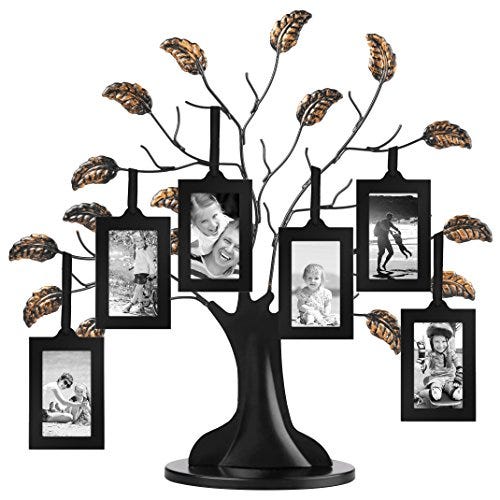 Americanflat Bronze Family Tree with 6 Hanging Picture Frames