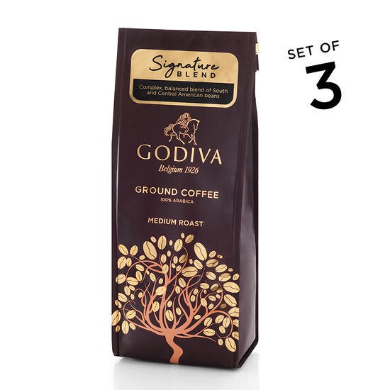 Godiva Signature Blend Ground Coffee, Set of 3