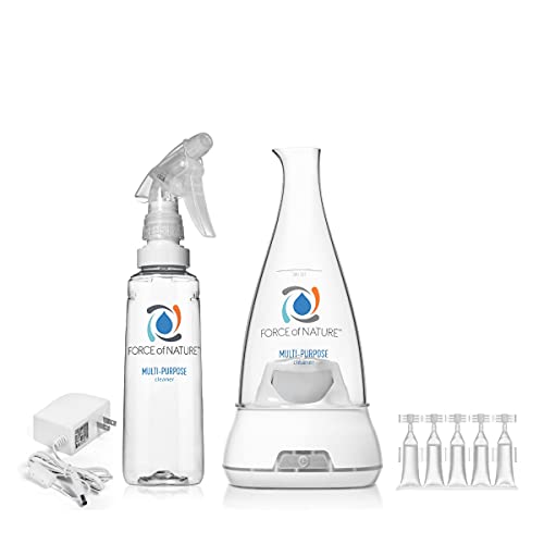 Force of Nature Multi-Purpose Cleaner, Disinfectant & Deodorizer | Kills 99.9% of Germs | EPA Registered | Starter Kit & 5 Capsules