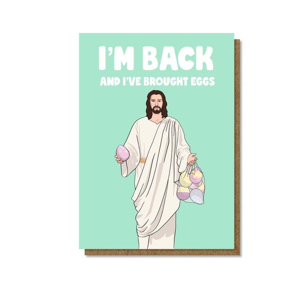 Easter Card Jesus im Back