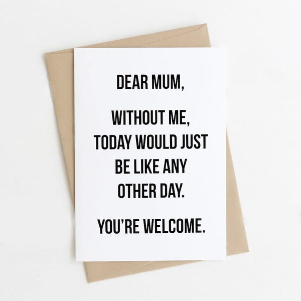 Happy Mothers Day Card Mother's Day Card Funny Mothers