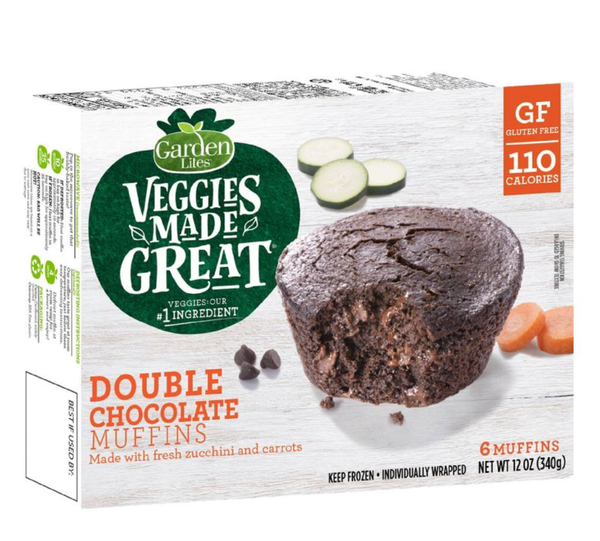 Garden Lites Gluten Free Veggies Made Great Frozen Double Chocolate Muffins 