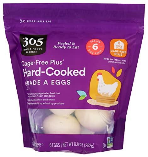 365 by Whole Foods Market, Eggs Hard Cooked Medium Grade A, 6 Count