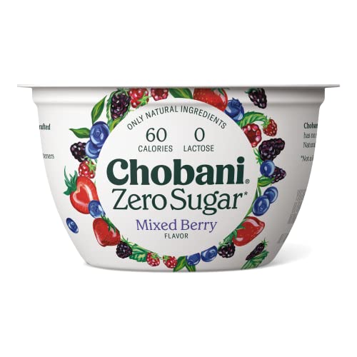 Chobani With Zero Sugar Mixed Berry, 5.3 Oz