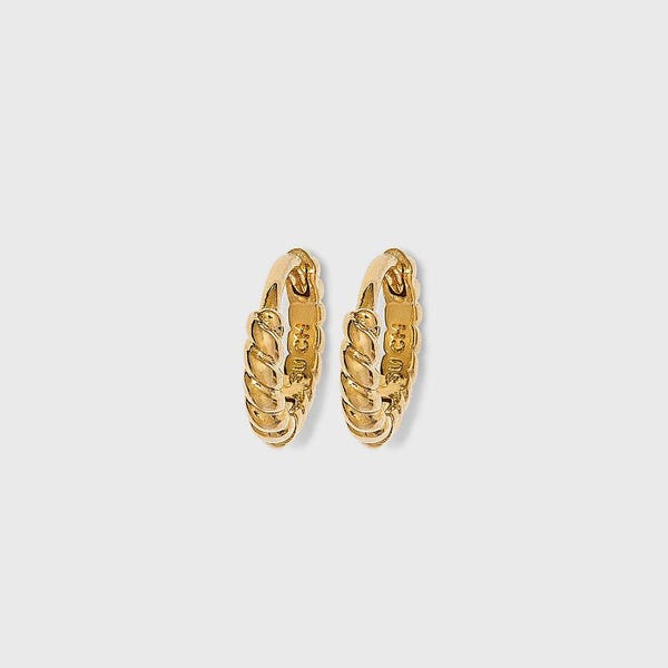 A New Day 14K Gold Plated Twist Huggie Hoop Earrings
