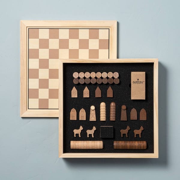 Hearth & Hand with Magnolia Chess & Checkers Combined Game Boards 