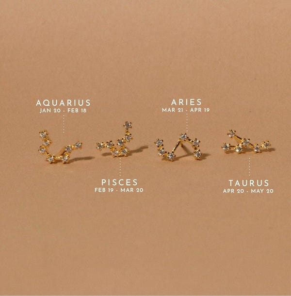 Taurus Constellation earrings