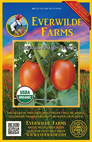 Everwilde Farms - 25 Organic Amish Paste Heirloom Tomato Seeds