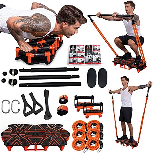 Portable Home Gym with 18 Exercise Accessories