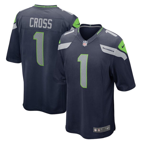 Charles Cross Seattle Seahawks Nike 2022 NFL Draft First Round Pick Game Jersey 