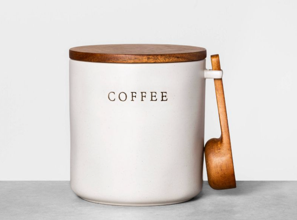 Stoneware Coffee Canister with Wood Lid & Scoop - Hearth & Hand™ with Magnolia