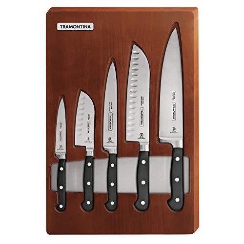 Tramontina Knife Set with Block Forged 5 Pc