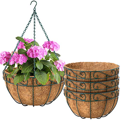 Amagabeli 4 Pack Hanging Plant Planter Baskets 
