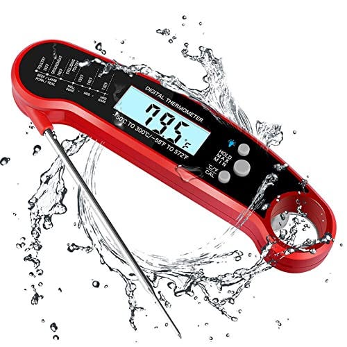 Digital Meat Thermometer with Probe - Waterproof