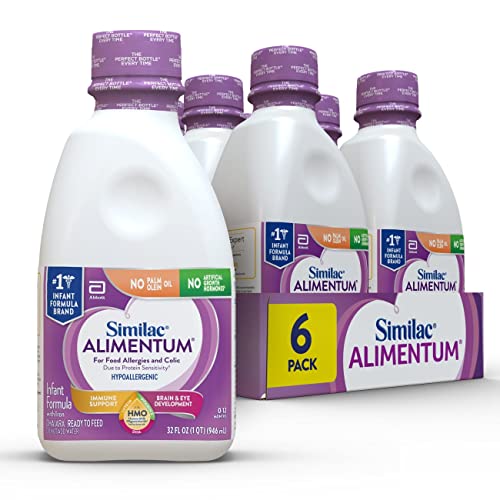 Similac Alimentum with 2'-FL HMO Hypoallergenic Infant Formula, 32-oz Bottle (Case of 6)