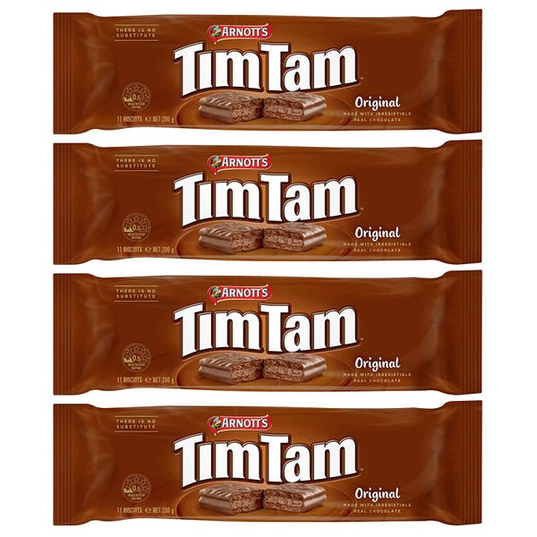 Tim Tam Original Australian Chocolate Biscuits (4 Pack) - Imported from Australia