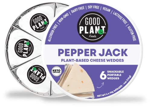 GOOD PLANeT Foods, Vegan, Plant-Based Pepper Jack Cheese Wedges (Pack of 3)