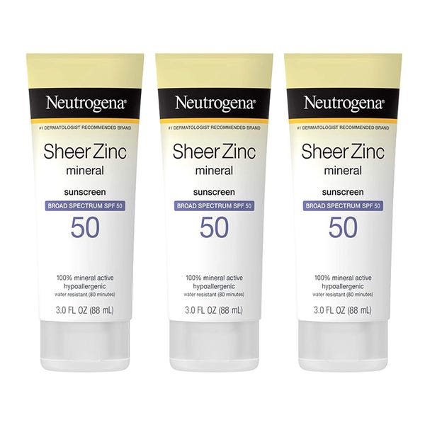 Neutrogena Sheer Zinc Oxide Dry-Touch Sunscreen Lotion with Broad Spectrum SPF 50