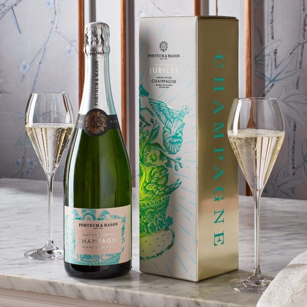 Fortnum's Platinum Jubilee Blanc de Blancs Champagne NV in Gift Box, 75cl