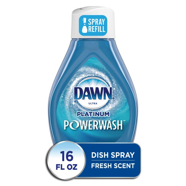 Dawn Platinum Powerwash Dish Spray, Dish Soap, Fresh Scent Refill, 16oz