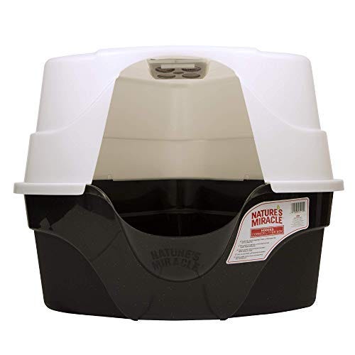Nature's Miracle Hooded Corner Litter Box, With Odor Control Charcoal Filter