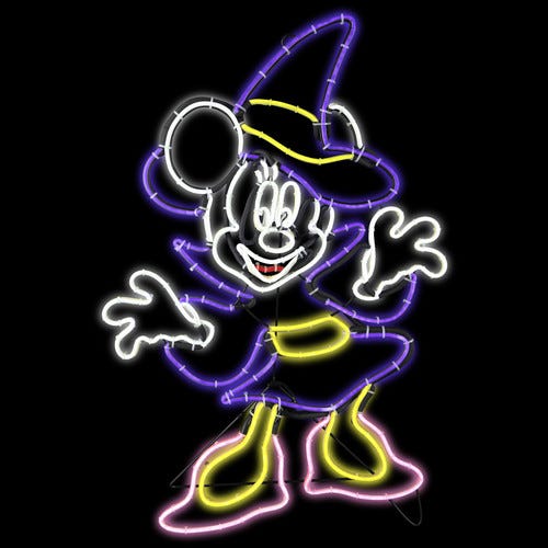 Disney Mickey & Friends Pre-Lit Witch Sculpture with Constant White LED Lights