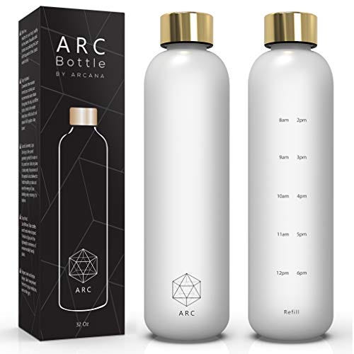 ARCANA Arc Bottle Water Bottle With Time Marker (32oz, clear)