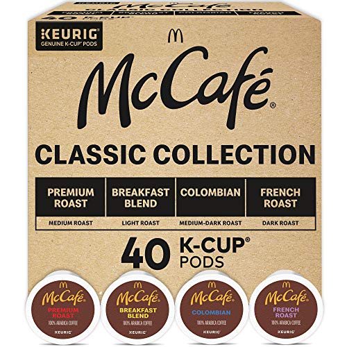 McCafé Classic Collection, Single-Serve Coffee Keurig K-Cup Pods, 40 Count