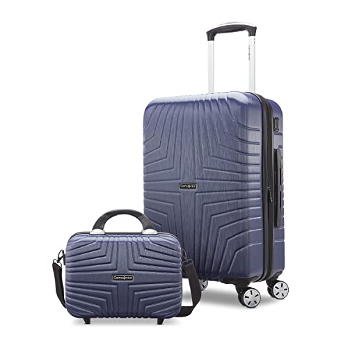 Samsonite His N Hers Luggage with Spinner Wheels, Blueberry, 2-Piece Set (BeautyCrate Plus Carry-On)