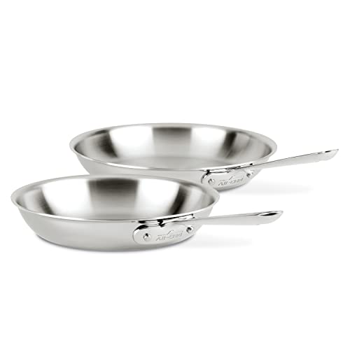 All-Clad D3 Stainless Steel Frying pan cookware set, 10-Inch and 12-Inch
