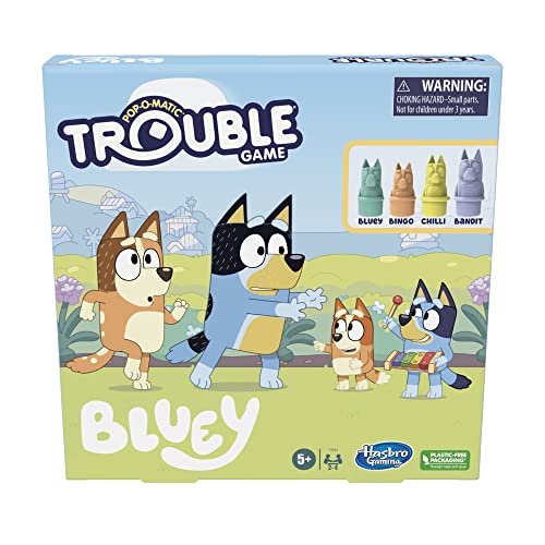 Trouble: Bluey Edition Board Game, for Kids Ages 5 and Up