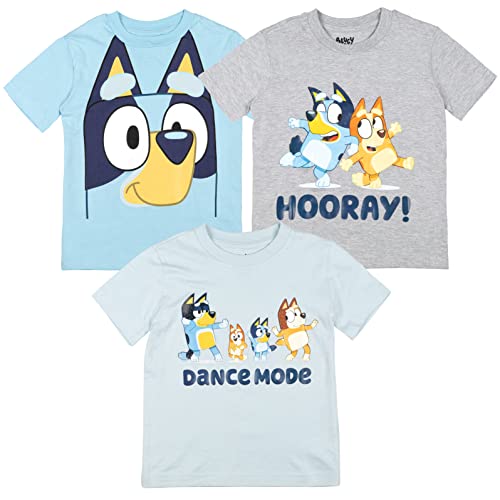 Bluey Toddler Boys 3 Pack Graphic T-Shirts