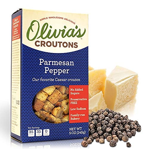 Croutons For Caesar Salad − Olivia’s Croutons Parmesan Pepper Croutons 
