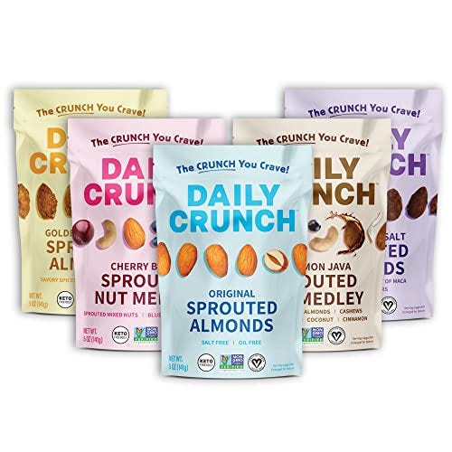 Daily Crunch Sprouted Almonds, Variety Pack