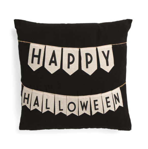 Happy Halloween Bunting Pillow