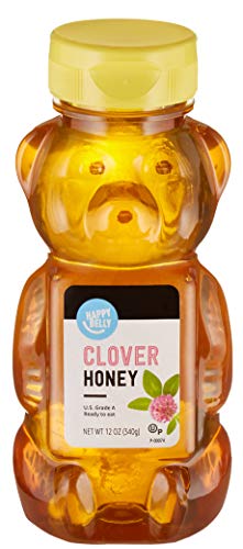 Amazon Brand - Happy Belly Clover Honey, 12 oz